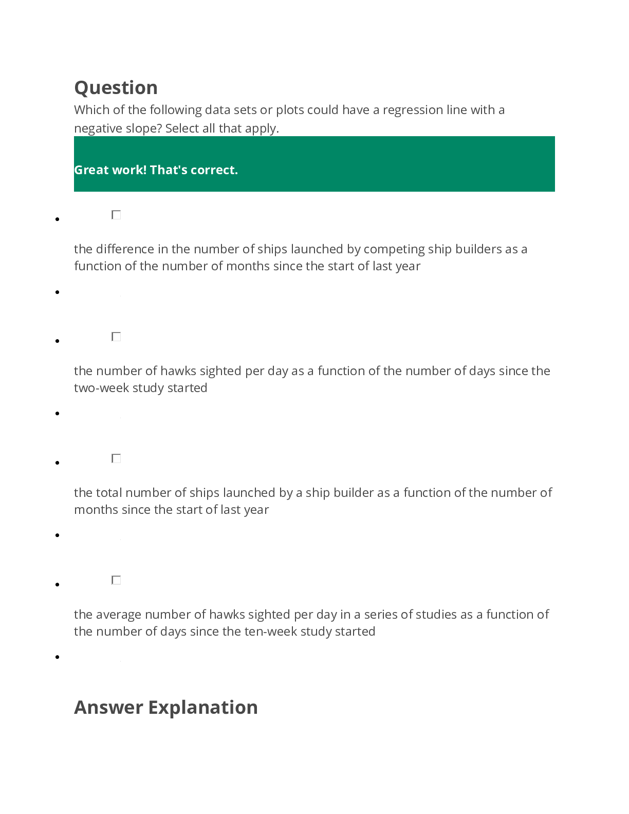 Preview image of MATH 225N week 8 stats questions module Correlation,Answered & Corrected. document